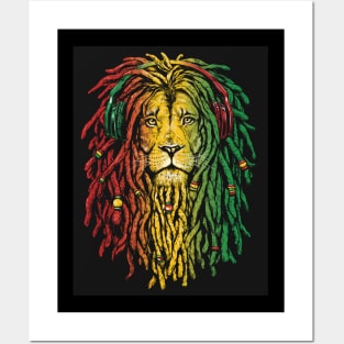 Afro Lion uncial print Posters and Art